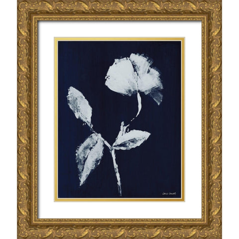 Floral Whisper In The Dark I Gold Ornate Wood Framed Art Print with Double Matting by Loreth, Lanie