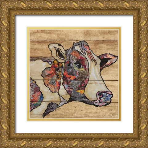 Farm Collage On Wood II Gold Ornate Wood Framed Art Print with Double Matting by Ritter, Gina