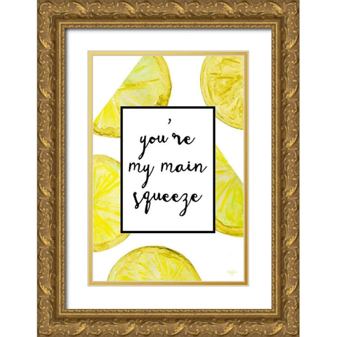 Main Squeeze Gold Ornate Wood Framed Art Print with Double Matting by James, Nola