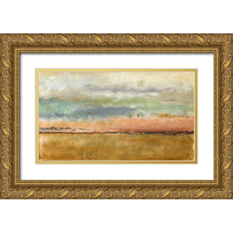 Sunset In The Cornfield Gold Ornate Wood Framed Art Print with Double Matting by Pinto, Patricia