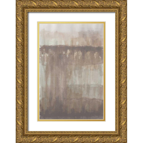 Neutral Ice Gold Ornate Wood Framed Art Print with Double Matting by Pinto, Patricia