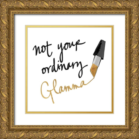 Not Your Ordinary Glamma Gold Ornate Wood Framed Art Print with Double Matting by SD Graphics Studio