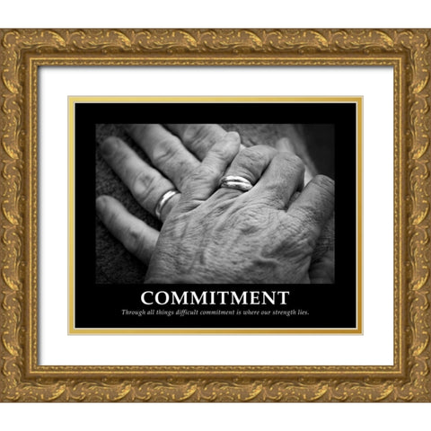 Commitment Gold Ornate Wood Framed Art Print with Double Matting by Peck, Gail