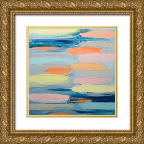 Just Peachy Gold Ornate Wood Framed Art Print with Double Matting by Coolick, Ann Marie