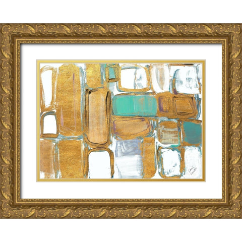 Gold Standing Imitation II Gold Ornate Wood Framed Art Print with Double Matting by Loreth, Lanie