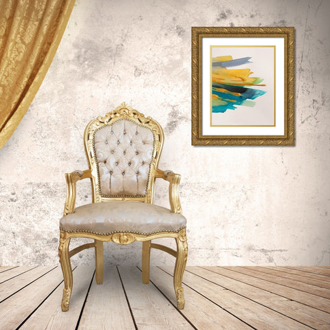 Amber Gold Vertical II Gold Ornate Wood Framed Art Print with Double Matting by Loreth, Lanie