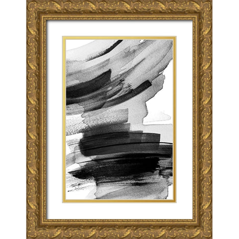 Midnight Gold I Gold Ornate Wood Framed Art Print with Double Matting by Loreth, Lanie