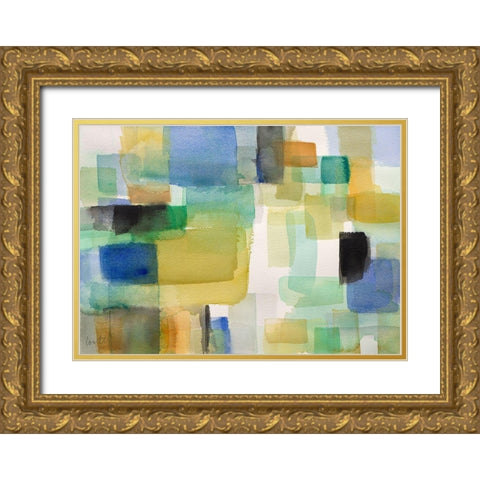 Welcome Summer Gold Ornate Wood Framed Art Print with Double Matting by Loreth, Lanie