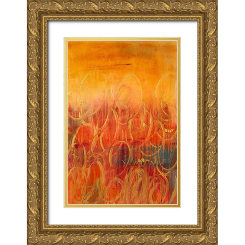 Retrospective I Gold Ornate Wood Framed Art Print with Double Matting by Loreth, Lanie