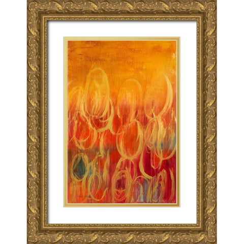 Retrospective II Gold Ornate Wood Framed Art Print with Double Matting by Loreth, Lanie