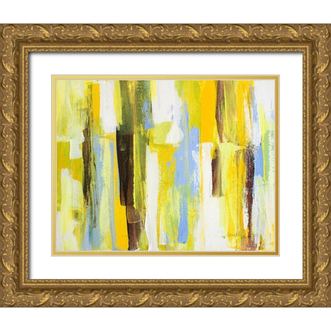 Garden Abstract I Gold Ornate Wood Framed Art Print with Double Matting by Loreth, Lanie