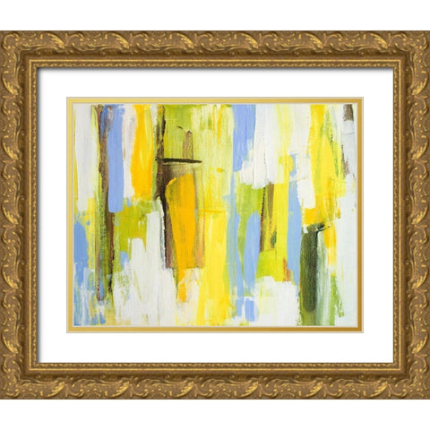 Garden Abstract II Gold Ornate Wood Framed Art Print with Double Matting by Loreth, Lanie