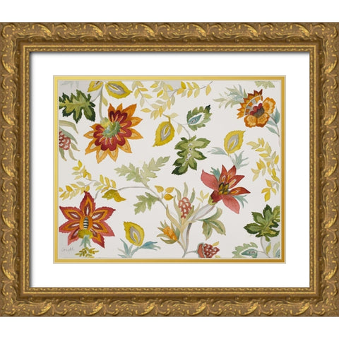 Festive Harvest Gold Ornate Wood Framed Art Print with Double Matting by Loreth, Lanie