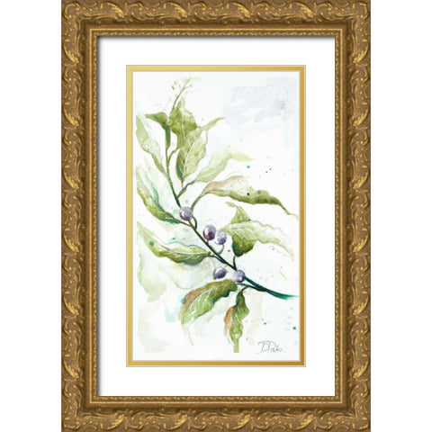 Branches To The Wind I Gold Ornate Wood Framed Art Print with Double Matting by Pinto, Patricia