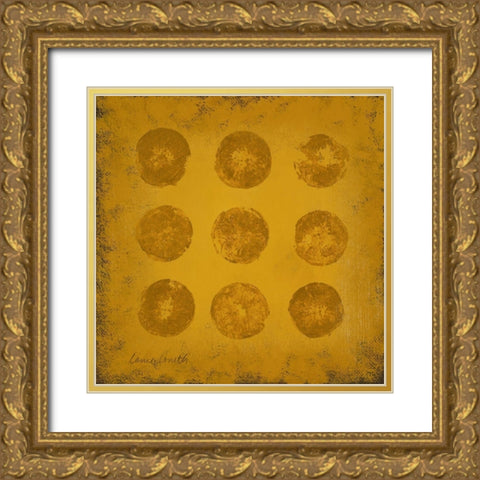 All Lined Up- Citrus Gold Ornate Wood Framed Art Print with Double Matting by Loreth, Lanie