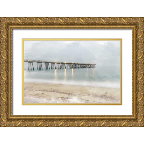 Pier of Memory Gold Ornate Wood Framed Art Print with Double Matting by Bill Carson Photography