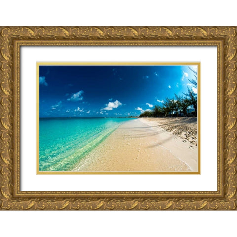 Cayman Islands Beach Gold Ornate Wood Framed Art Print with Double Matting by Bill Carson Photography