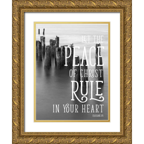 Rule Your Heart Gold Ornate Wood Framed Art Print with Double Matting by Bill Carson Photography