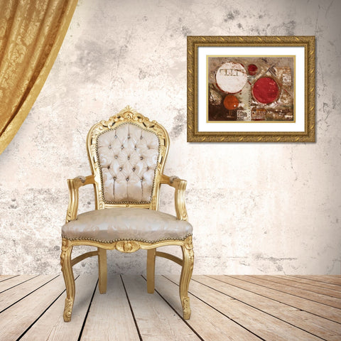 Red Jester Gold Ornate Wood Framed Art Print with Double Matting by Meneely, Dan