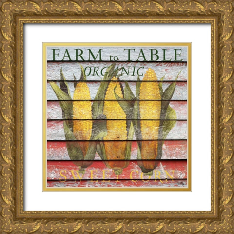 Farm to Table Gold Ornate Wood Framed Art Print with Double Matting by Medley, Elizabeth