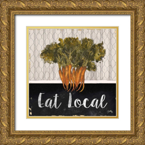 Local Grown I Gold Ornate Wood Framed Art Print with Double Matting by Medley, Elizabeth