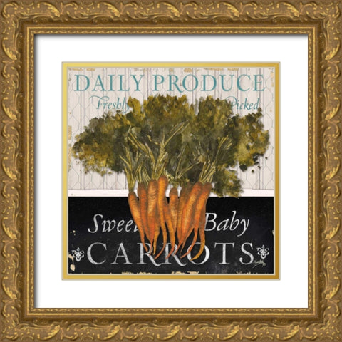 Vegetable Farm Fresh II Gold Ornate Wood Framed Art Print with Double Matting by Medley, Elizabeth