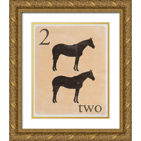 Count by Farm Animals II Gold Ornate Wood Framed Art Print with Double Matting by SD Graphics Studio