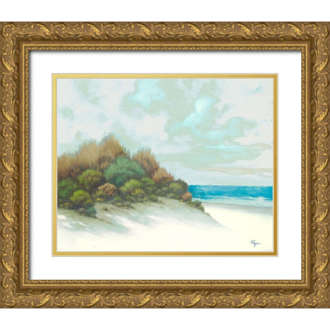 Seashore I Gold Ornate Wood Framed Art Print with Double Matting by Rhyan, Vivien