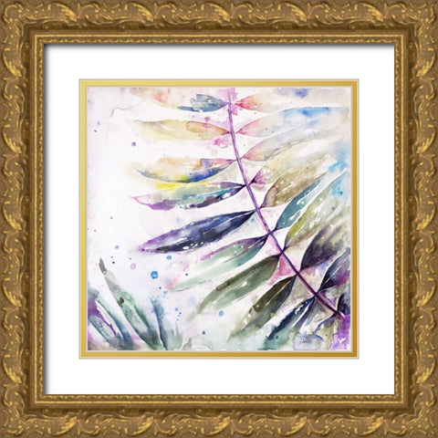 Colorful Jungle Inspiration II Gold Ornate Wood Framed Art Print with Double Matting by Pinto, Patricia