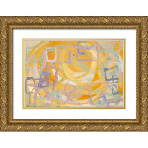 Harmonics Gold Ornate Wood Framed Art Print with Double Matting by Loreth, Lanie