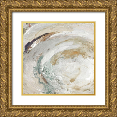 Nature Swirl Square I Gold Ornate Wood Framed Art Print with Double Matting by Loreth, Lanie
