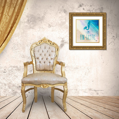 Fin-Tastic Gold Ornate Wood Framed Art Print with Double Matting by DeRice, Julie