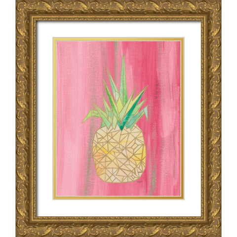 Bright Origami II Gold Ornate Wood Framed Art Print with Double Matting by James, Nola