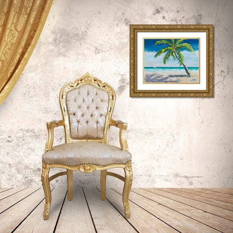 Ocean Breeze I Gold Ornate Wood Framed Art Print with Double Matting by DeRice, Julie