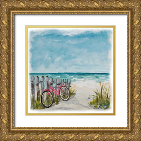 Ride Along The Shore Gold Ornate Wood Framed Art Print with Double Matting by DeRice, Julie