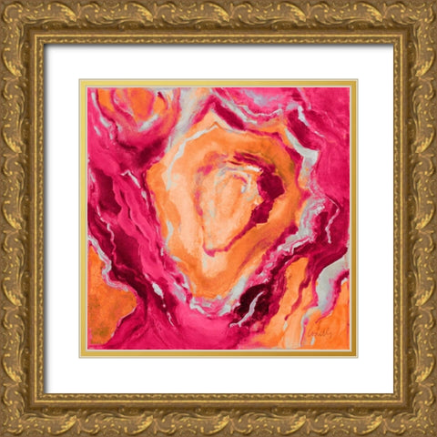 Mystique Sherbet Gold Ornate Wood Framed Art Print with Double Matting by Loreth, Lanie