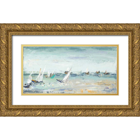 Classic Water Adventure Gold Ornate Wood Framed Art Print with Double Matting by Pinto, Patricia