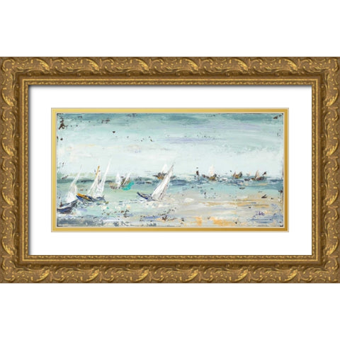 Water Adventure Gold Ornate Wood Framed Art Print with Double Matting by Pinto, Patricia