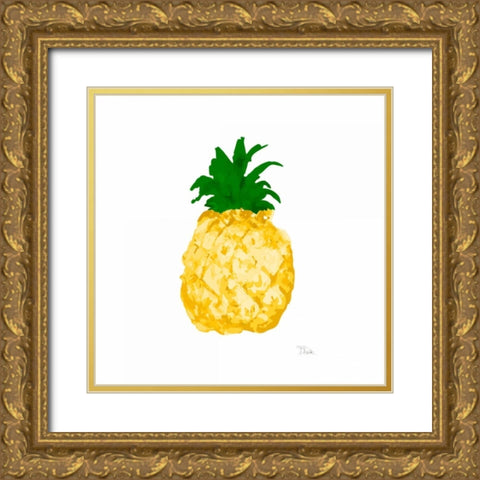 Fresh Pineapple Gold Ornate Wood Framed Art Print with Double Matting by Pinto, Patricia