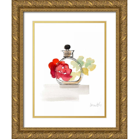 Crystal Watercolor Perfume III Gold Ornate Wood Framed Art Print with Double Matting by Loreth, Lanie