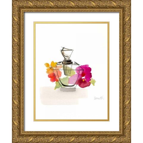 Crystal Watercolor Perfume II Gold Ornate Wood Framed Art Print with Double Matting by Loreth, Lanie