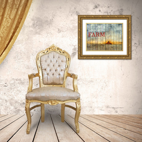 On the Farm I Gold Ornate Wood Framed Art Print with Double Matting by Mabat, Ynon