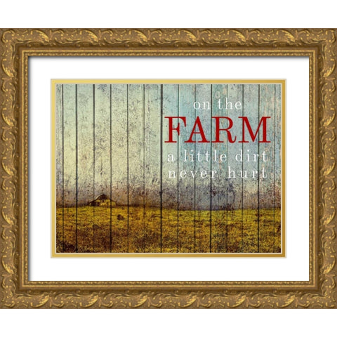 On the Farm II Gold Ornate Wood Framed Art Print with Double Matting by Mabat, Ynon