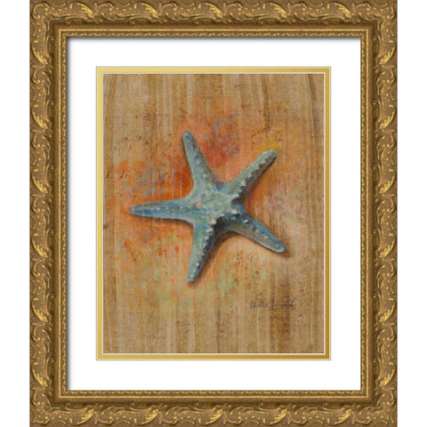 Starfish I Gold Ornate Wood Framed Art Print with Double Matting by Loreth, Lanie