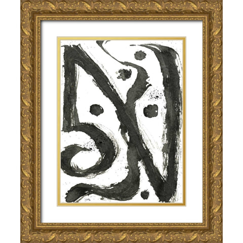 Tribal Oceana I Gold Ornate Wood Framed Art Print with Double Matting by Medley, Elizabeth