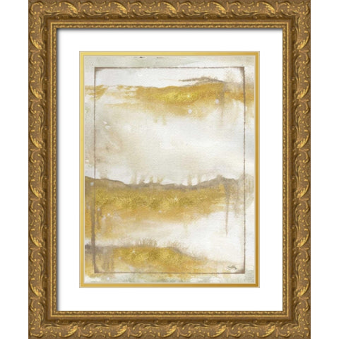 Fog Abstract I Gold Ornate Wood Framed Art Print with Double Matting by Medley, Elizabeth