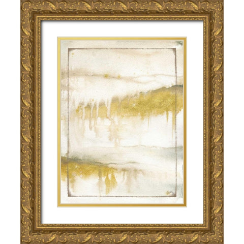 Fog Abstract II Gold Ornate Wood Framed Art Print with Double Matting by Medley, Elizabeth