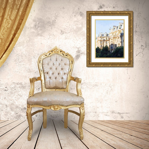 Watercolor Streets of Paris III Gold Ornate Wood Framed Art Print with Double Matting by Navas, Emily