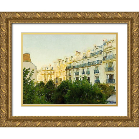 Down These Streets Gold Ornate Wood Framed Art Print with Double Matting by Navas, Emily