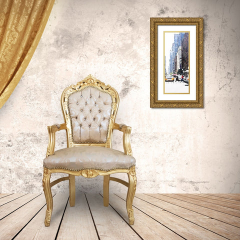 City Life Panel II Gold Ornate Wood Framed Art Print with Double Matting by Navas, Emily